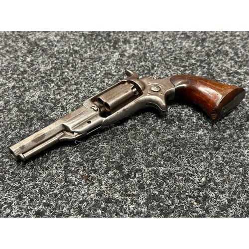 2430 - Colt 1855 Side Hammer Percussion Cap Pistol serial number 27384. 87mm long barrel. Bore approx. 7mm.... 