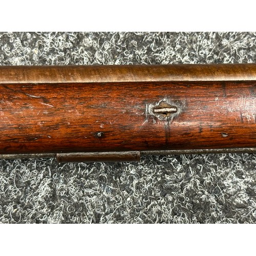 2431 - Percussion Cap Rifled Musket with 795mm long browned Damasus barrel, bore approx. 14mm. Fitted with ... 