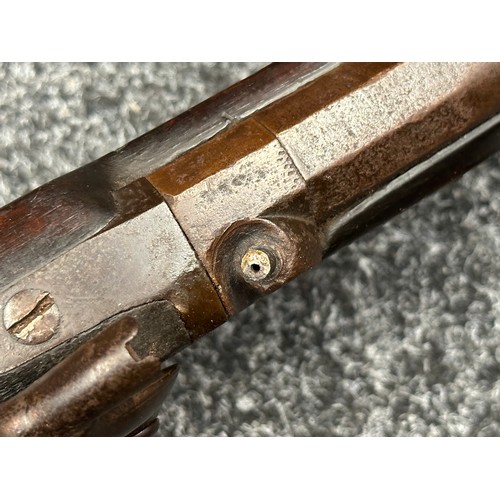 2431 - Percussion Cap Rifled Musket with 795mm long browned Damasus barrel, bore approx. 14mm. Fitted with ... 