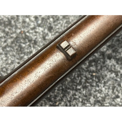 2431 - Percussion Cap Rifled Musket with 795mm long browned Damasus barrel, bore approx. 14mm. Fitted with ... 