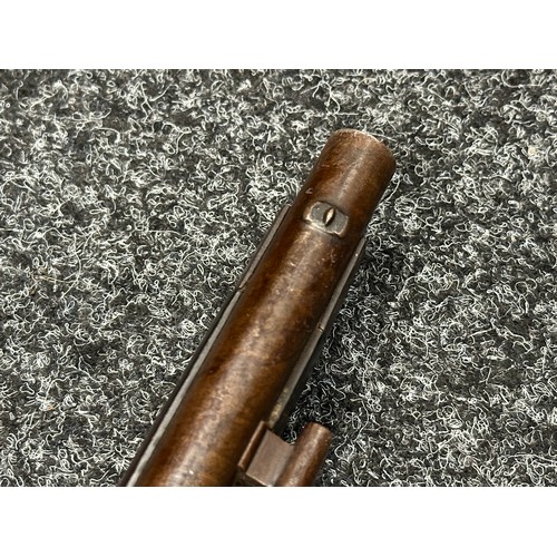 2431 - Percussion Cap Rifled Musket with 795mm long browned Damasus barrel, bore approx. 14mm. Fitted with ... 