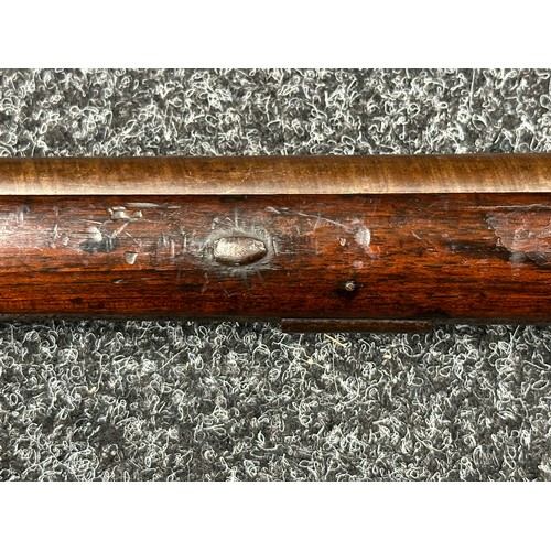 2431 - Percussion Cap Rifled Musket with 795mm long browned Damasus barrel, bore approx. 14mm. Fitted with ... 