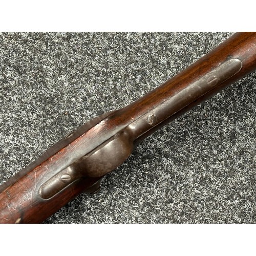 2431 - Percussion Cap Rifled Musket with 795mm long browned Damasus barrel, bore approx. 14mm. Fitted with ... 