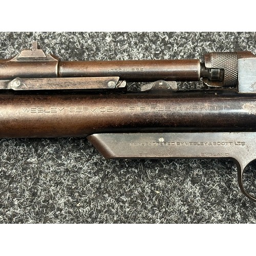 2432 - .177 cal Webley Service Air Rifle MKII. No visible serial number. 647mm long barrel. Overall length ... 