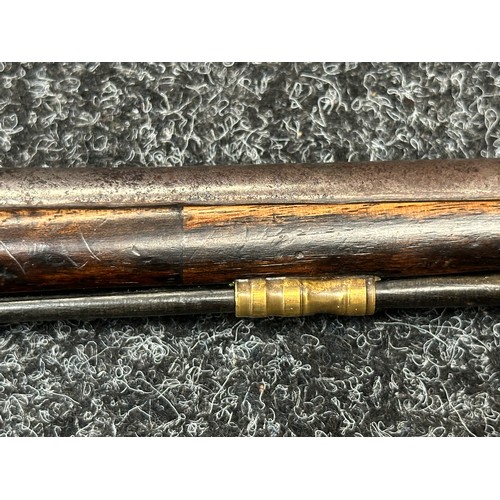 2436 - Flintlock Pistol with 285mm long barrel, bore approx. 16mm. Lock is signed but hard to read. Working... 