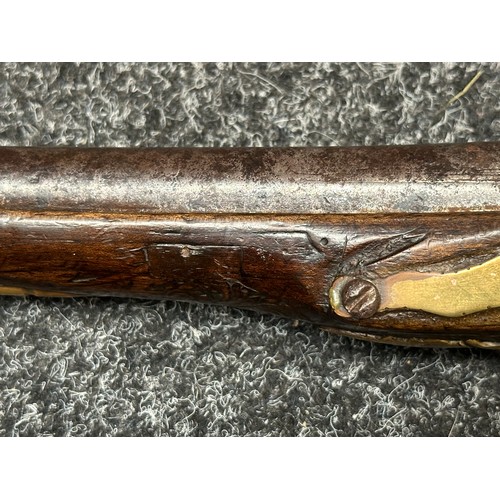 2436 - Flintlock Pistol with 285mm long barrel, bore approx. 16mm. Lock is signed but hard to read. Working... 