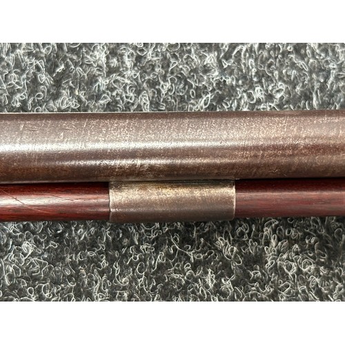 2438 - Percussion Cap Double Barrel Shotgun with 695mm long Damascus barrels. English Proof marks to unders... 