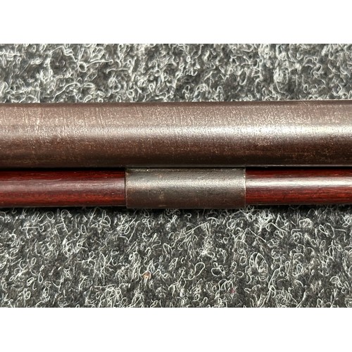 2438 - Percussion Cap Double Barrel Shotgun with 695mm long Damascus barrels. English Proof marks to unders... 