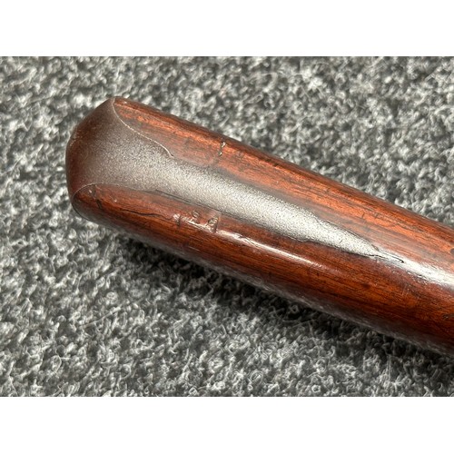 2438 - Percussion Cap Double Barrel Shotgun with 695mm long Damascus barrels. English Proof marks to unders... 