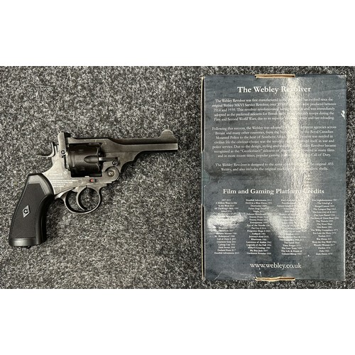 2440 - Airsoft Webley MKVI in .22 cal with 4 inch barrel. Police model. Aged finish. Serial number 21H11869... 