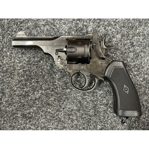 2440 - Airsoft Webley MKVI in .22 cal with 4 inch barrel. Police model. Aged finish. Serial number 21H11869... 