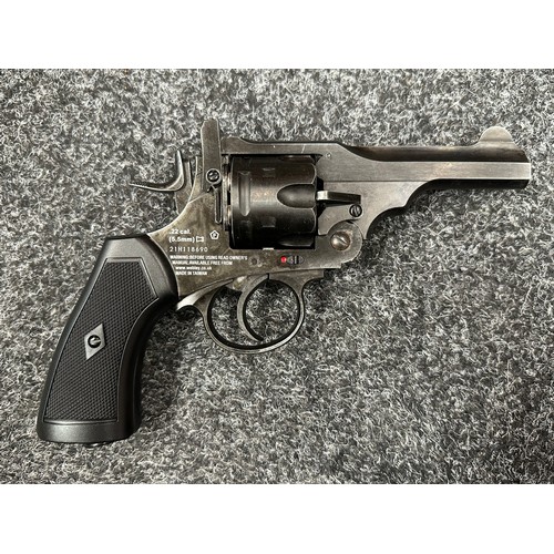 2440 - Airsoft Webley MKVI in .22 cal with 4 inch barrel. Police model. Aged finish. Serial number 21H11869... 