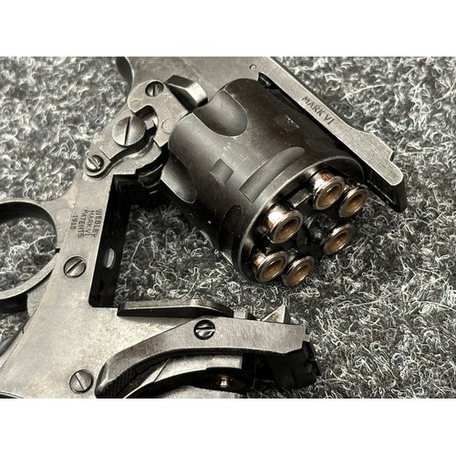 2440 - Airsoft Webley MKVI in .22 cal with 4 inch barrel. Police model. Aged finish. Serial number 21H11869... 