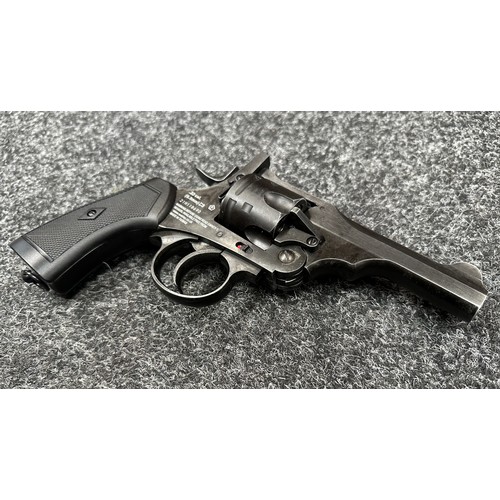 2440 - Airsoft Webley MKVI in .22 cal with 4 inch barrel. Police model. Aged finish. Serial number 21H11869... 