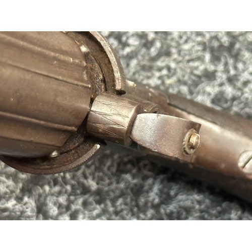 2445 - A scarce Cooper's patent six barrel self cocking pepperbox revolver, circa 1845. This example featur... 