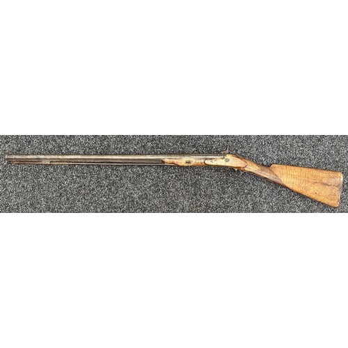 2447 - Percussion Cap Musket with 750mm long barrel. Bore approx. 17mm. Working action which holds at both ... 