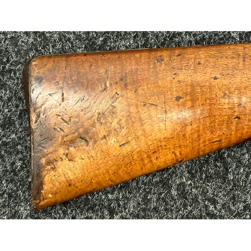 2447 - Percussion Cap Musket with 750mm long barrel. Bore approx. 17mm. Working action which holds at both ... 