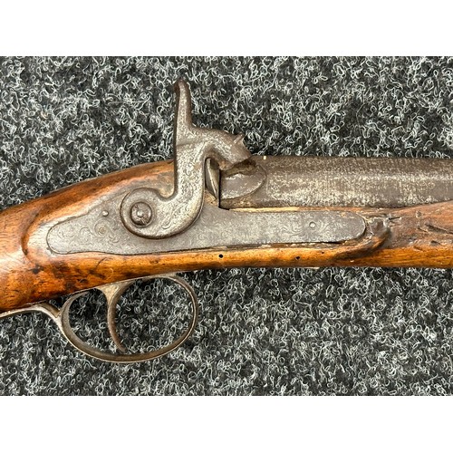 2447 - Percussion Cap Musket with 750mm long barrel. Bore approx. 17mm. Working action which holds at both ... 