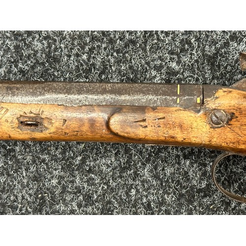 2447 - Percussion Cap Musket with 750mm long barrel. Bore approx. 17mm. Working action which holds at both ... 