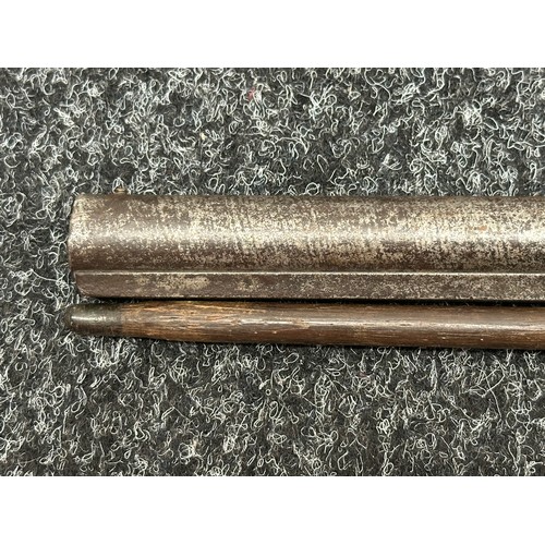 2447 - Percussion Cap Musket with 750mm long barrel. Bore approx. 17mm. Working action which holds at both ... 