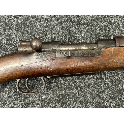 2450 - Deactivated WW1 8mm Turkish 1903 Pattern Bolt Action Mauser Rifle serial number 167297. Barrl length... 