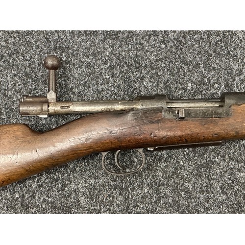 2450 - Deactivated WW1 8mm Turkish 1903 Pattern Bolt Action Mauser Rifle serial number 167297. Barrl length... 