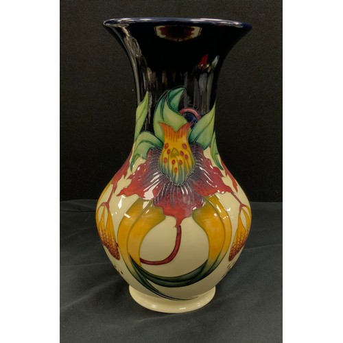 1 - A large Moorcroft  ‘Anna Lily’ pattern baluster vase by Nicola Slaney, impressed marks, 33cm high