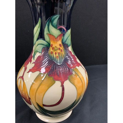 1 - A large Moorcroft  ‘Anna Lily’ pattern baluster vase by Nicola Slaney, impressed marks, 33cm high