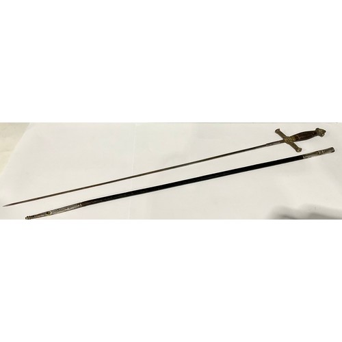 64 - A 19th century Spanish made dress sword with 687mm long blade marked 