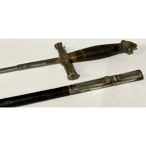 64 - A 19th century Spanish made dress sword with 687mm long blade marked 