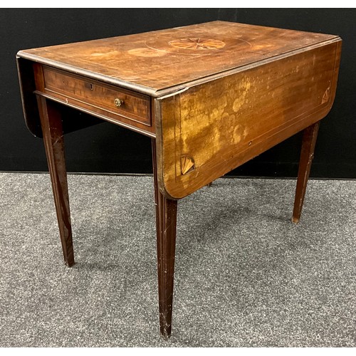 109 - A George III  mahogany Pembroke table, 68.5cm high x 84cm x 49.5cm.