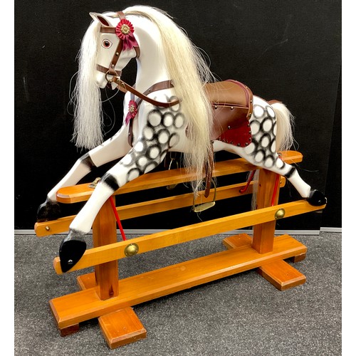 204 - A Leeway Rocking Horse, Sultan, fully restored by Ringinglow Rocking Horse Company 2004, 83cm high o... 