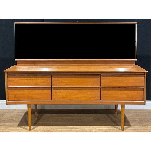 605 - A mid-20th century teak dressing table, by Austinsuite, 115cm high, 145cm wide, 46cm deep