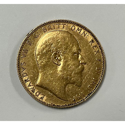 575 - An Edward VII gold full sovereign, 1908