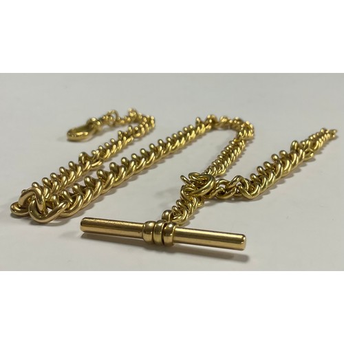 577 - An 18ct gold graduated link Albert chain, 42cm long, 64.75g