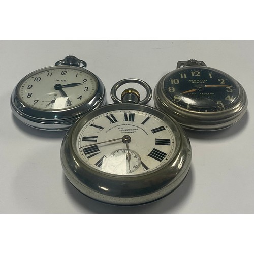 589 - An open face pocket watch, Fattorini  & Sons, Westgate, Bradford, American Waltham Watch Co, Denniso... 