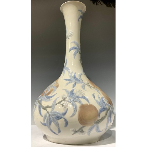 673 - A large Lladro Peach Tree vase, 48cm high