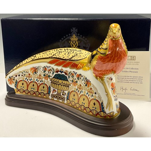 19 - A Royal Crown Derby paperweight, The 250 Collection Golden Pheasant, signature edition designed by J... 