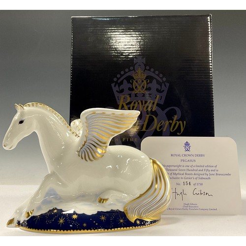 22 - A Royal Crown Derby paperweight, Pegasus, the first in a pair of Mythical Beasts exclusive to Govier... 