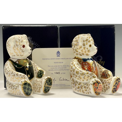 48 - A Royal Crown Derby paperweight, Harrods Teddy Bear, specially commissioned by Harrods of Knightsbri... 