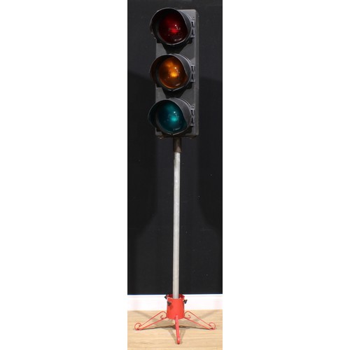 29 - Interior Design & Reclamation - a portable vehicular signal or traffic light, badge to verso embosse... 