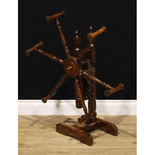 68 - Treen - a wool winder, in the traditional 17th century North-East England taste, 90cm high