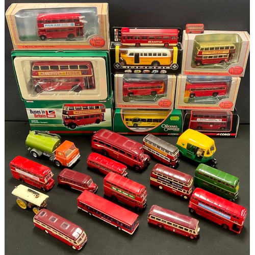 735 - Diecast Model Vehicles - a Corgi, Buses in Britain, RT London Transport bus, boxed; another; Exclusi... 