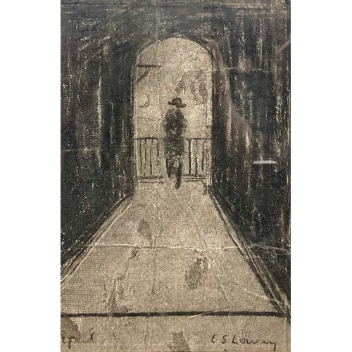 770 - After LS Lowry  
The Dark Alley  
mixed media, 19cm x 12.5cm