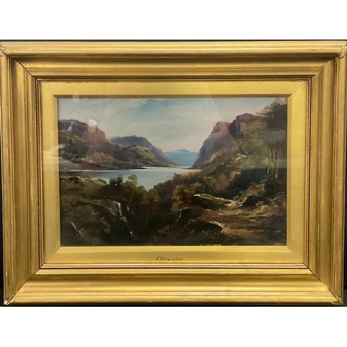 780 - Willis Pryce   
Ullswater, Lake District 
signed, oil on canvas, 19.5cm x 29.5cm