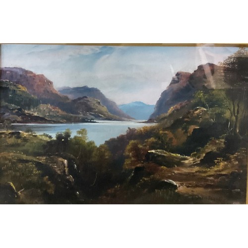 780 - Willis Pryce   
Ullswater, Lake District 
signed, oil on canvas, 19.5cm x 29.5cm