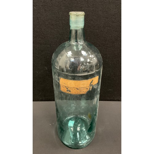 56 - 19th century glass bottles including; Nottingham Direct Family Supply Table water, 27cm high, A.H.Re... 