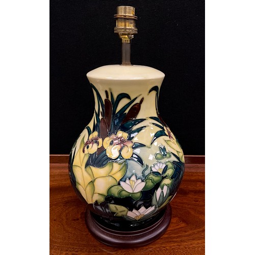 1 - A Moorcroft ‘Lamia’ design table lamp, by Rachel Bishop, 34cm high (57cm with shade).