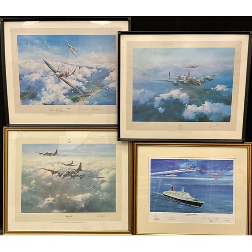 143 - Prints - Robert Taylor, Spitfire first edition prints signed by Group Captain Sir Douglas Bader, CBE... 