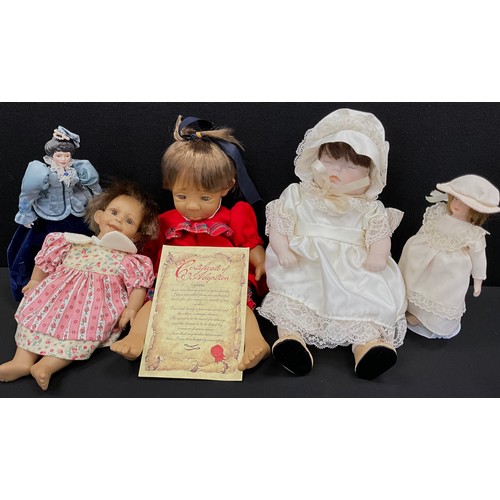 182 - Toys and Juvenalia - A D'Anton Jos Doll, Gemma; others  Chanel three face doll;  Llorens etc (7)